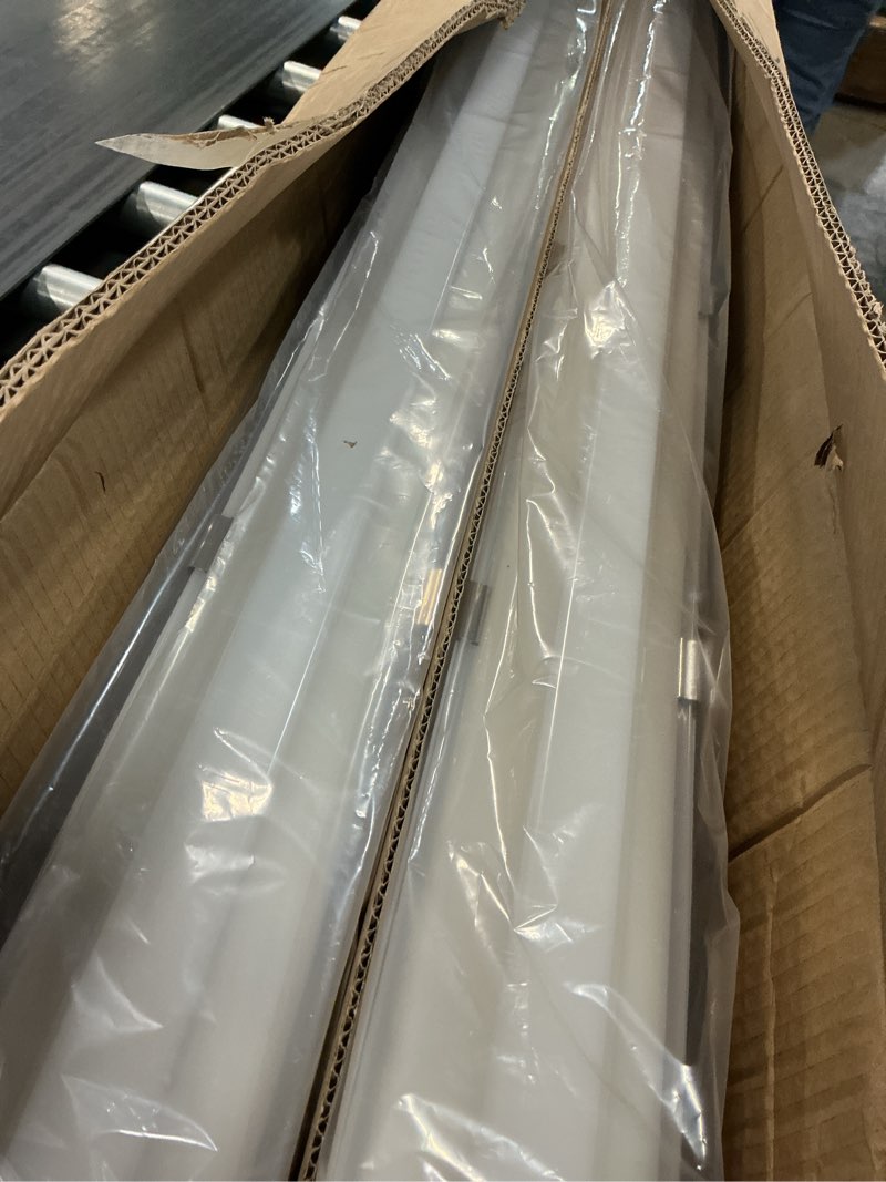 Condition photo showing Good Condition for jtt 4ft led vapor tight light, 60w/50w/40w ip65 waterproof led outdoor indoor shop light 6000k/5000k/4000k cct, vapor proof fixture for garage shop basement barn car-wash, 4-pack etl listed