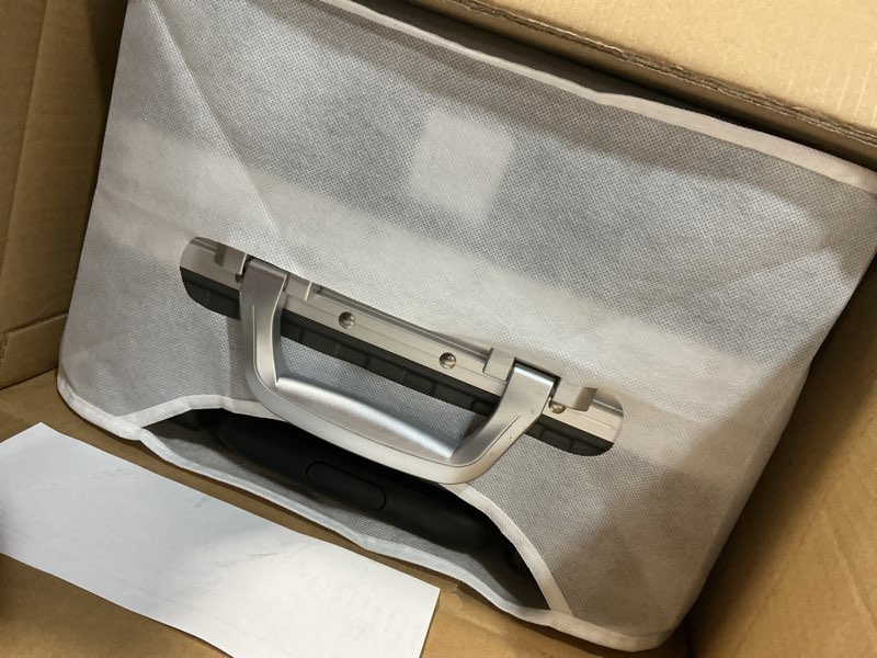 Condition photo showing Good Condition for Carry On Luggage with Spinner Wheels, 8010S Aluminum Frame Zipperless Polycarbonate Hard Shell Suitcase (ZX-Core, Charcoal Metallic, 20 Inch) Charcoal Metallic Carry-On 20-Inch