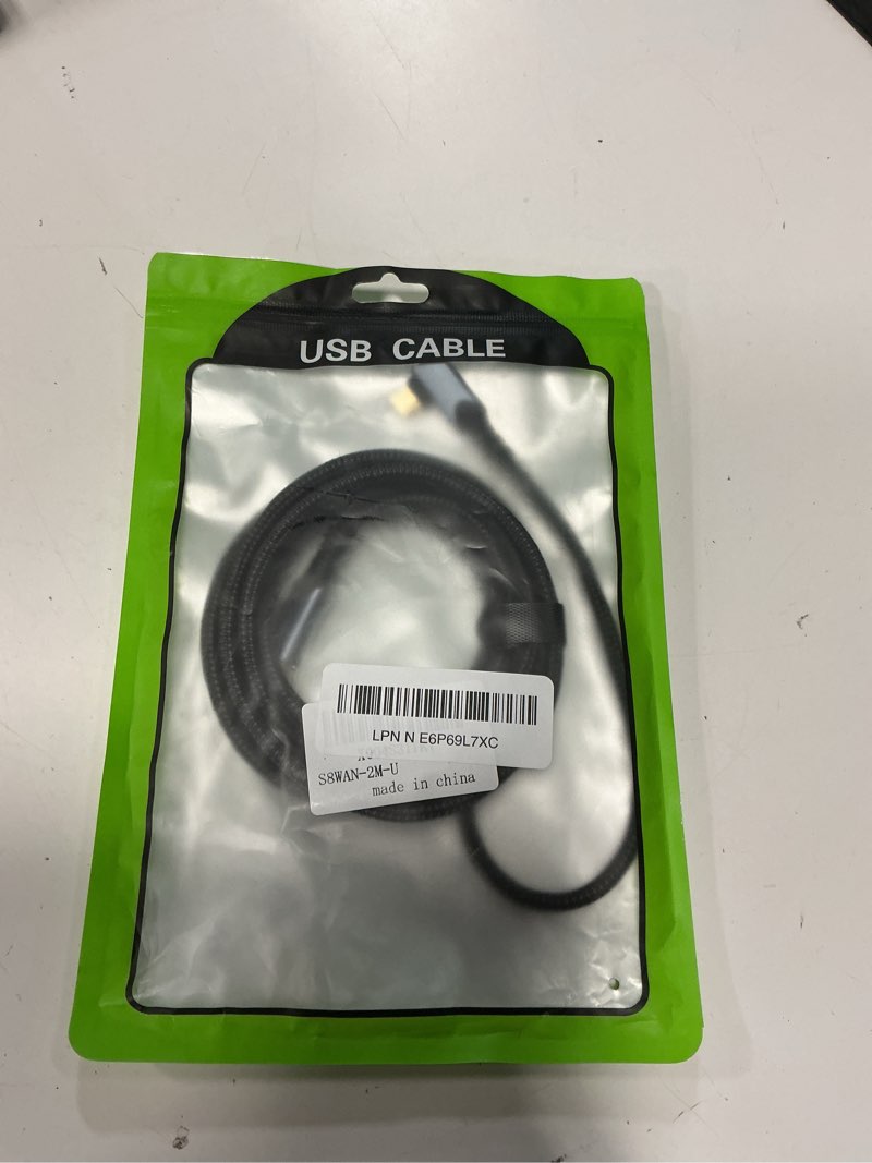 Condition photo showing New/Like New for 80gbps usb c data cable compatible with thunderbolt 5 cable right angle 6.6ft 240w, 90 degree usb c cord, 8k/16k 120hz/60hz usbc monitor for thunderbolt 4,type c to type c 6.6 ft