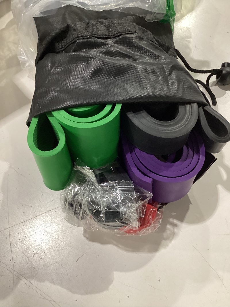 Condition photo showing New/Like New for LEEKEY Resistance Bands, Exercise Bands with Handles,Pull Up Assist Bands - Band Set with Door Anchor - Bands for Working Out,Band for Men and Women Fitness Training,Home Workouts 15-125LBS COLOR