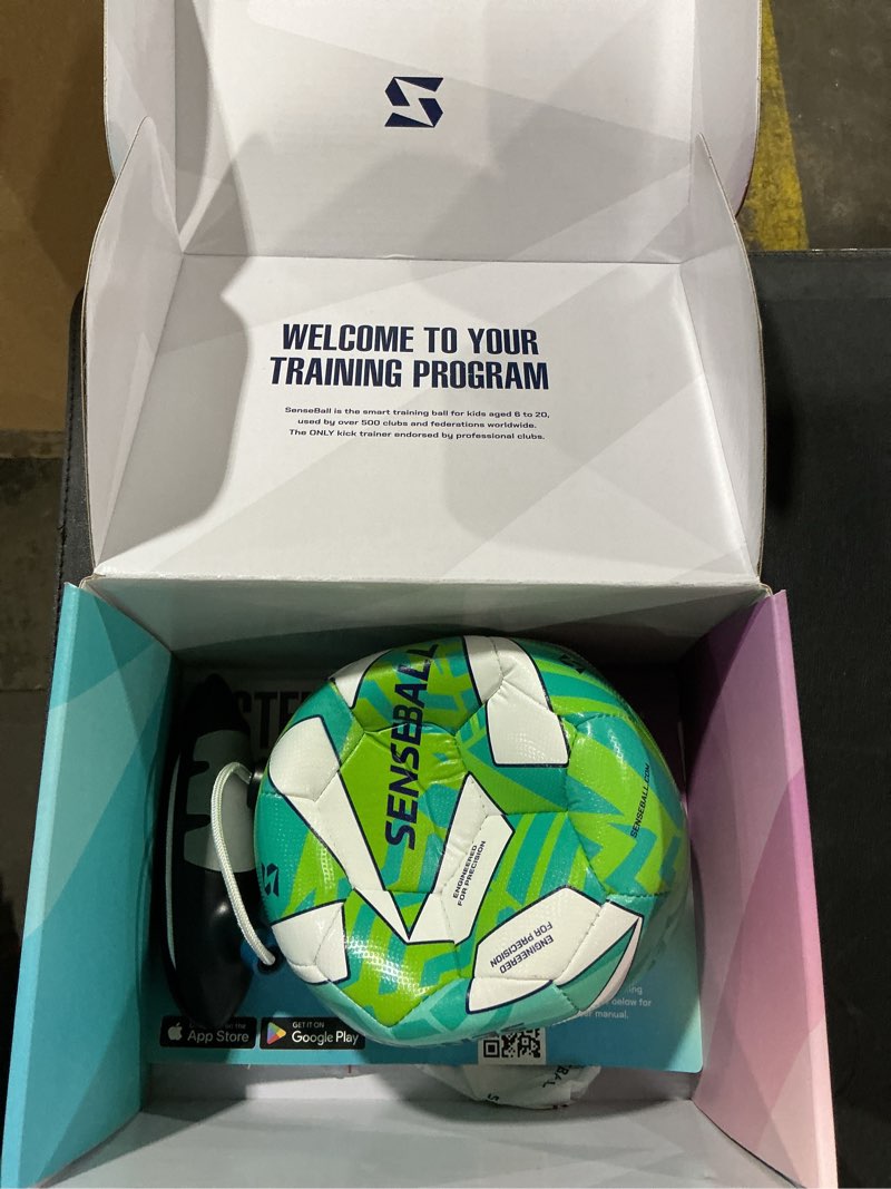 Condition photo showing New/Like New for Soccer Trainer Ball with Free App | Training Equipment for Young Players | Soccer Gifts | Improve Ball Control, Footwork & Coordination with Professional Coach Program & 50+ Exercise Videos Pro-Level Size 2