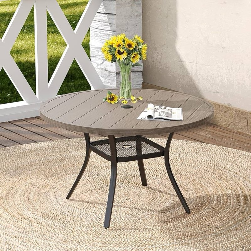  DIFY Outdoor Dining Table for 4, Round Patio Table