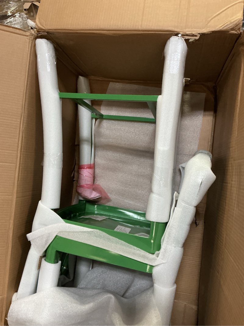 Condition photo showing Good Condition for flash furniture commercial grade 24" high green metal indoor-outdoor counter height stool with vertical slat back green 1 pack stool