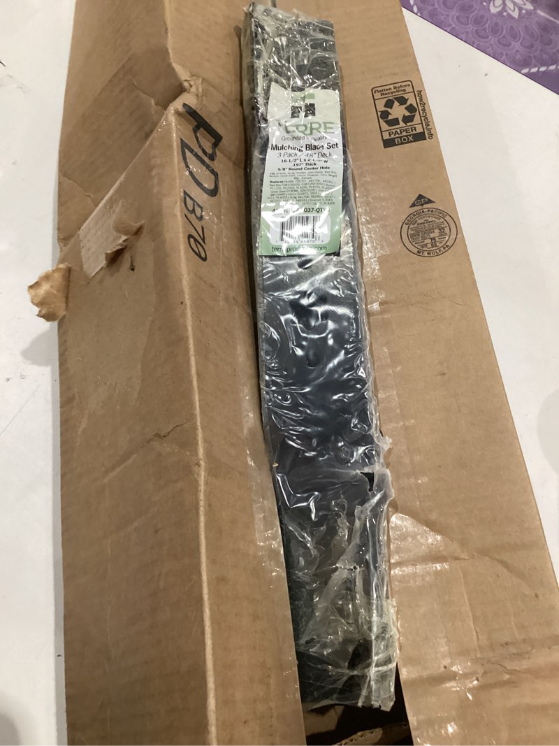 Condition photo showing Good Condition for terre products, 3 pack mulching lawn mower blades, 48 inch deck, compatible with gravely, scag, hustler, john deere, bad boy, replacement for 795757, 481706, 482461, 038-5350-00