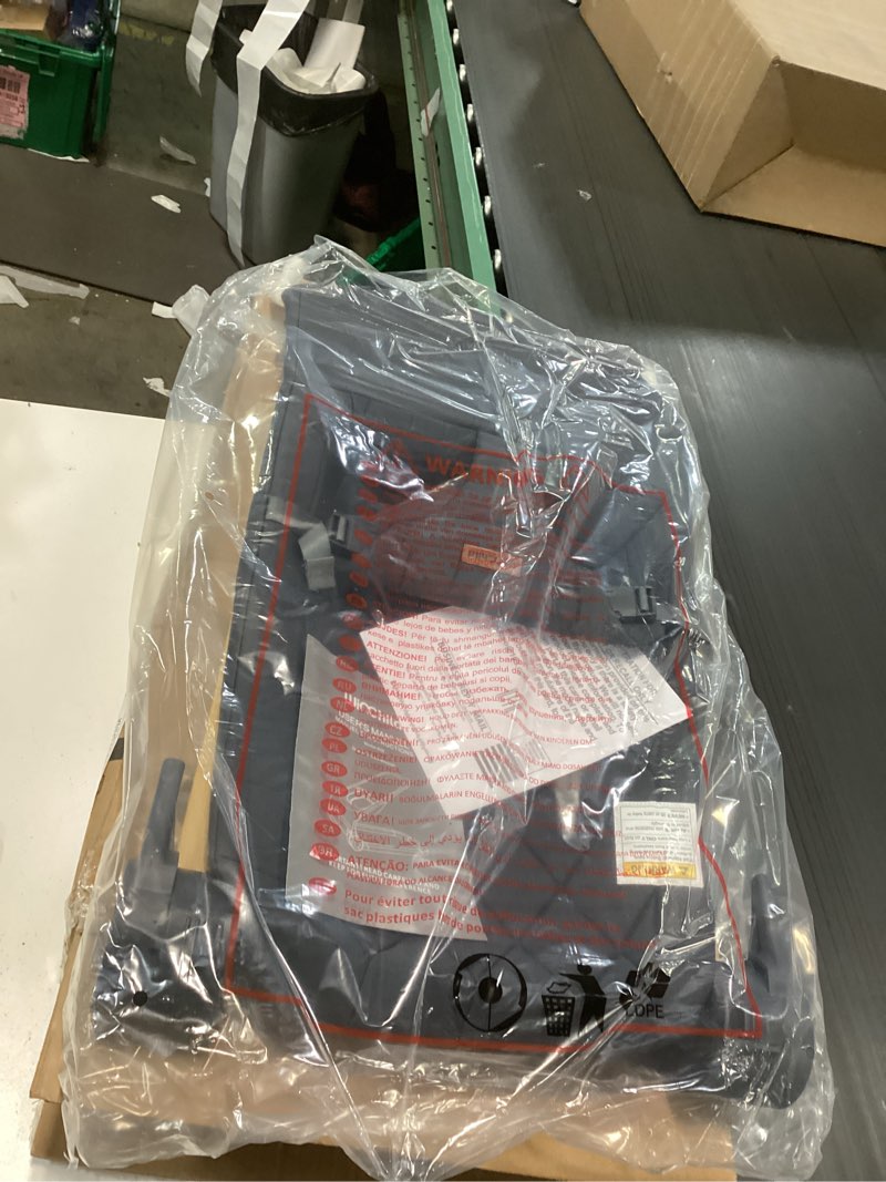 Condition photo showing New/Like New for Baby Bouncer,Portable Baby Bouncer Seat & Foldable with 3 Height Adjustments, Ergonomic Bouncer for Babies 0-6 Months, Wood Grain Style, Natural Vibrations, Includes Storage Bag(Grey)