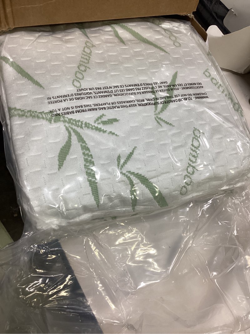 Condition photo showing New/Like New for parkdeny full mattress encasement, waterproof cooling, rayon from bamboo, 3d air fabric, breathable, noiseless, washable, fits 5"-13" deep mattresses bamboo rayon encasement full