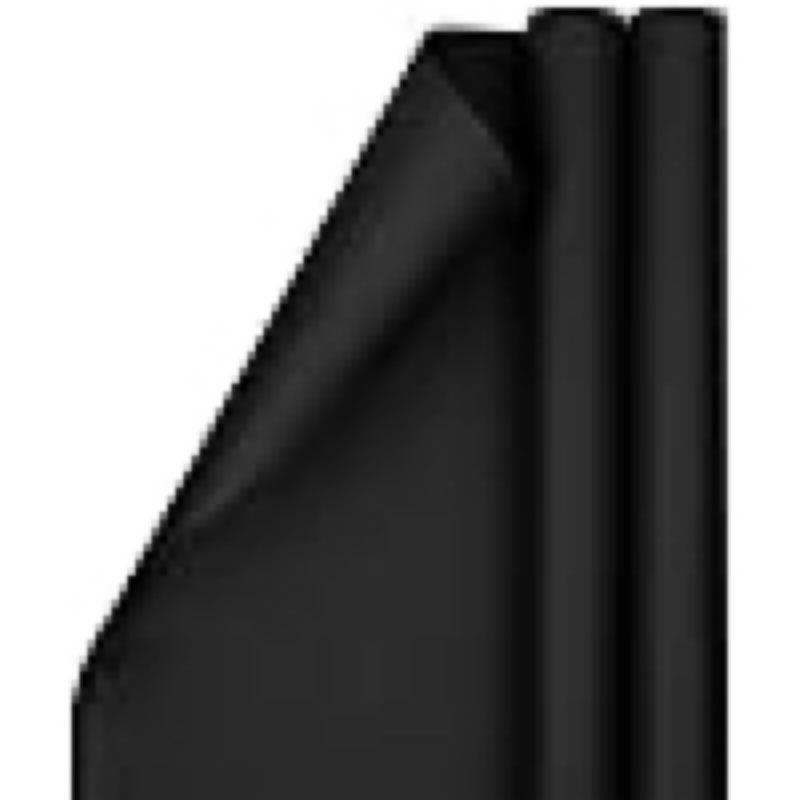 JAM Paper Gift Wrap - Matte Wrapping Paper - 50 Sq Ft Total (30 in x 10 Ft Each) - Matte Black - 2 R