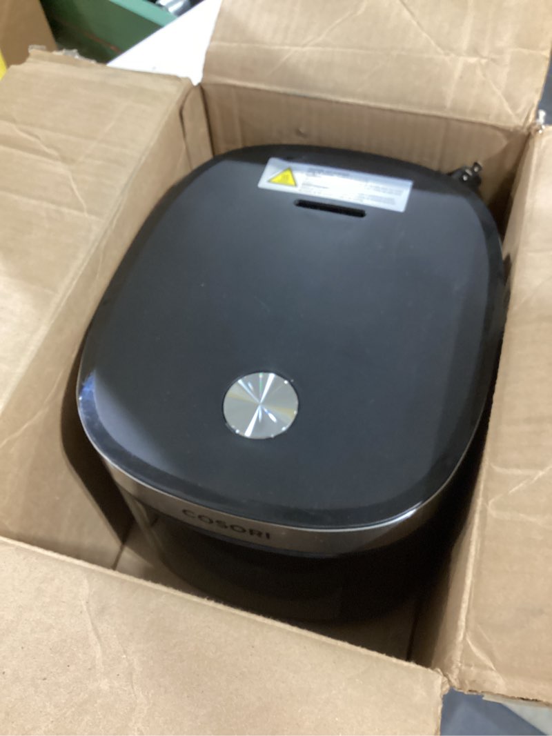 Condition photo showing As Is for COSORI Rice Cooker 10 Cup, 24h Keep Warm, Non-stick Ceramic Inner Pot, 18 Functions Fuzzy Logic Rice Maker with Stainless Steel Steamer Basket, Sauté, Slow Cooker, Black