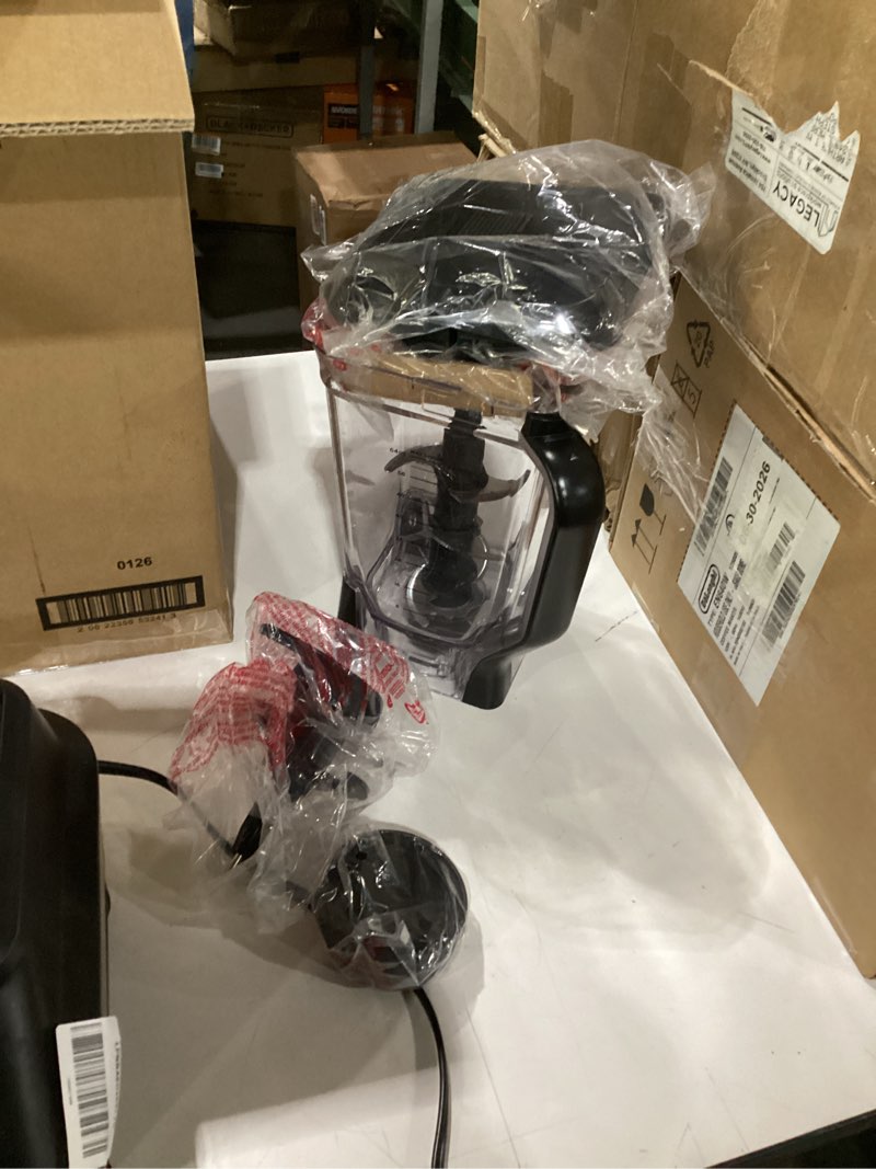 Condition photo showing As Is for incomplete!!! ninja kitchen system | 8-cup food processor bowl & 72 oz. blender all-in-one | with (2) 16 oz. to-go cups | for smoothies, ice crushing, dough & more | 1500 watt | black | bl770 pitcher + bowl + (2) 16-oz. cups
