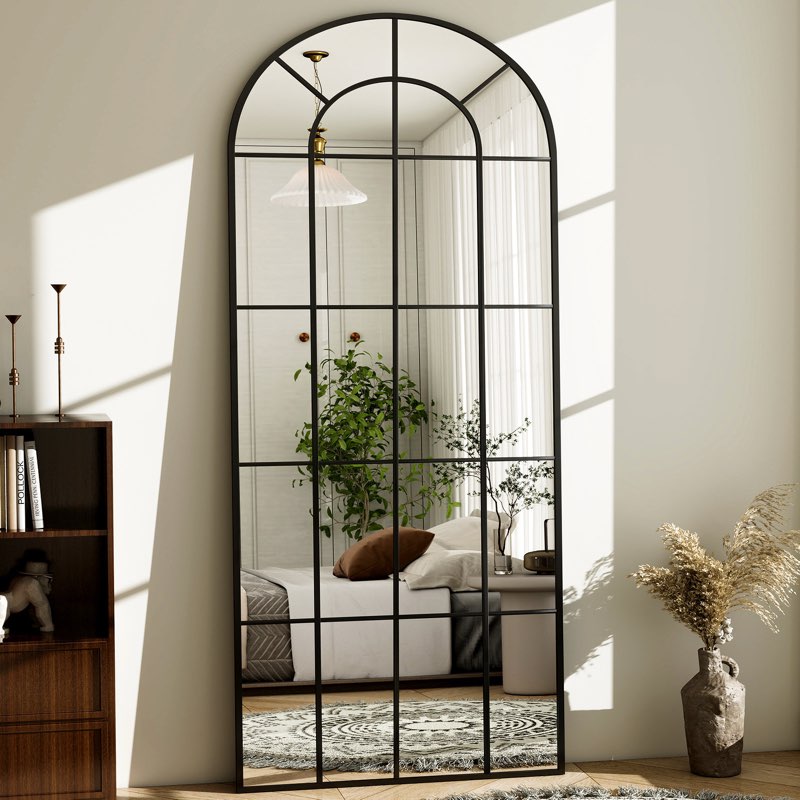 Casiana Window Pane Full Length Mirror Wall Mirror