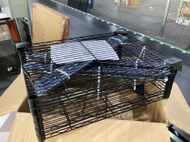 Condition photo showing New/Like New for singaye 6 small shelf storage wire shelves closet bathroom organizers metal pantry kitchen garage shelving unit laundry room organization home narrow rack net basket with wheels black black 6tier/11.5"d x 17.5"w x 61.5"h