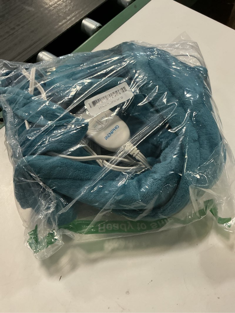 Condition photo showing Good Condition for RENPHO Valentines Day Gifts for Her Him, Heating Pad for Neck and Shoulders and Back, Birthday Gifts for Women Men, FSA Eligible HSA Store, 24"x33" Weighted Electric Heat Pad, ETL Certified, Blue 24"x33" Blue