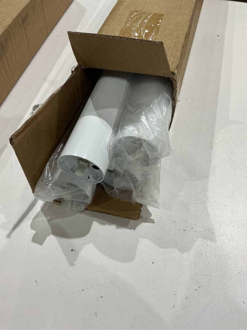 Condition photo showing Good Condition for qlly 28 inch adjustable tall metal desk legs, office table furniture leg set, set of 4 (white) 28 inch white