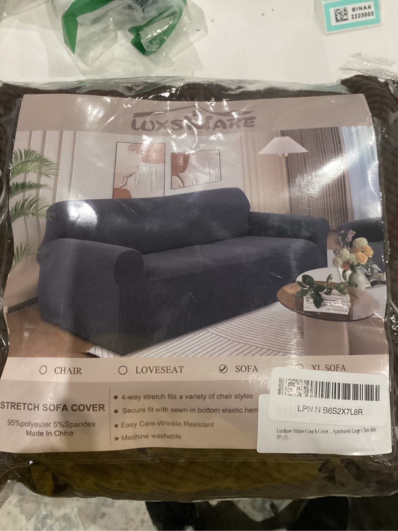 Condition photo showing Good Condition for stretch couch cover washable sofa slipcover furniture protector with non skid foam and elastic bottom for kids, dog(large/chocolate) chocolate large