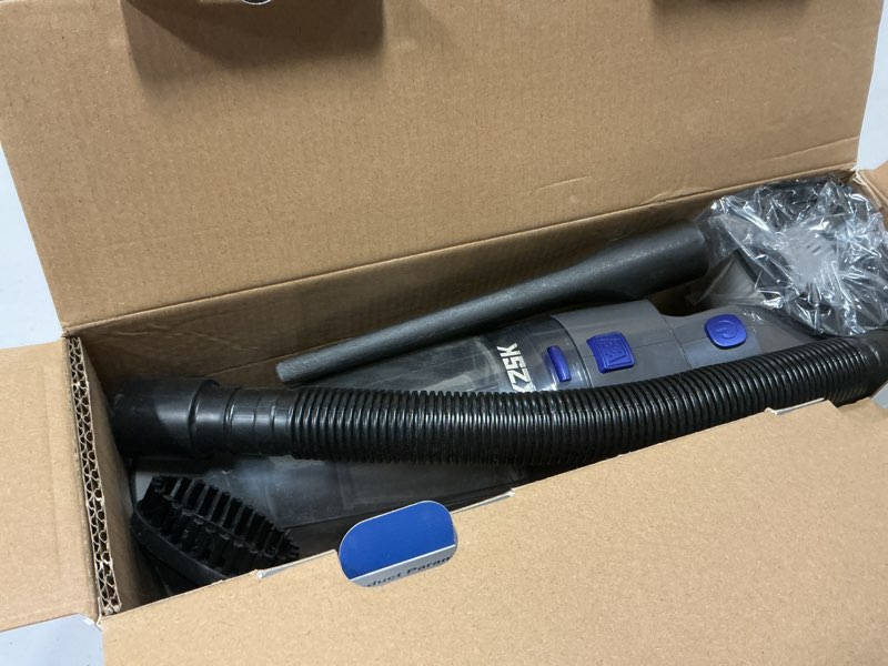 Condition photo showing As Is for Handheld Vacuum Cordless, 15000PA Strong Suction Hand Held Car Vacuum Cleaner Rechargeable, Portable Hand Vacuum with Multi-Nozzles & Washable Filter for Home Office, Car, Pets Gray & Deep Blue