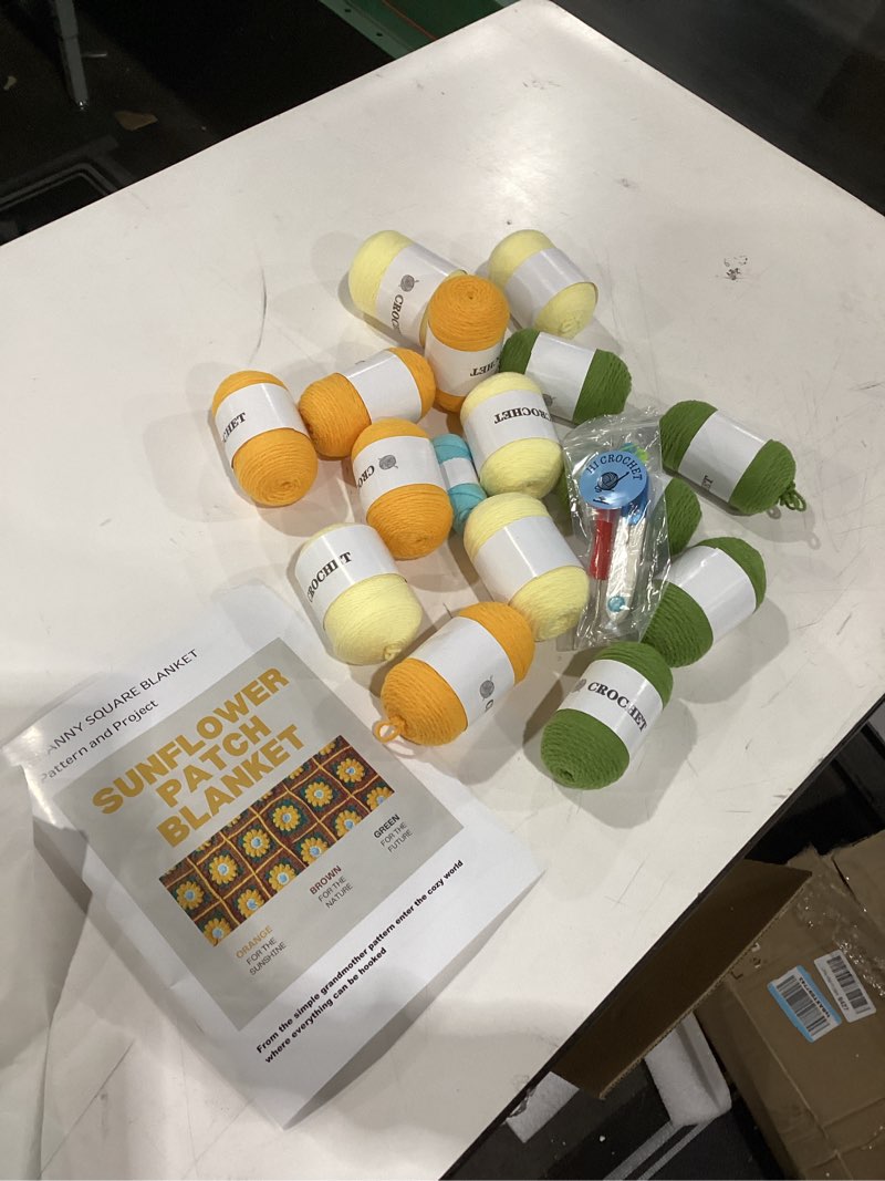 Crochet kit- sunflower patch blanket project 