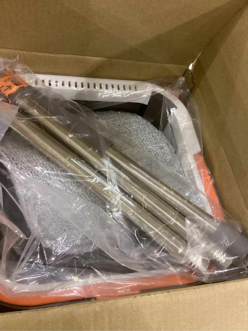 INWEJIA Upgraded Spin Mop and Bucket Set Self-Standing Mop Bucket Separate Dirty and Clean Water Sys