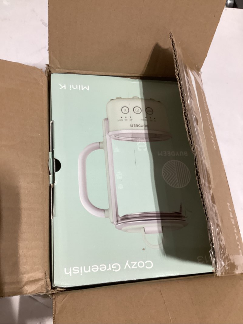Condition photo showing Good Condition for BUYDEEM K313 Travel Electric Kettle, Mini Healthy-Care Beverage Kettle, Tea Maker with Heat Resistant DURAN® Glass & Durable Pro 18/10 Pro Stainless Steel, 0.6L, Cozy Greenish