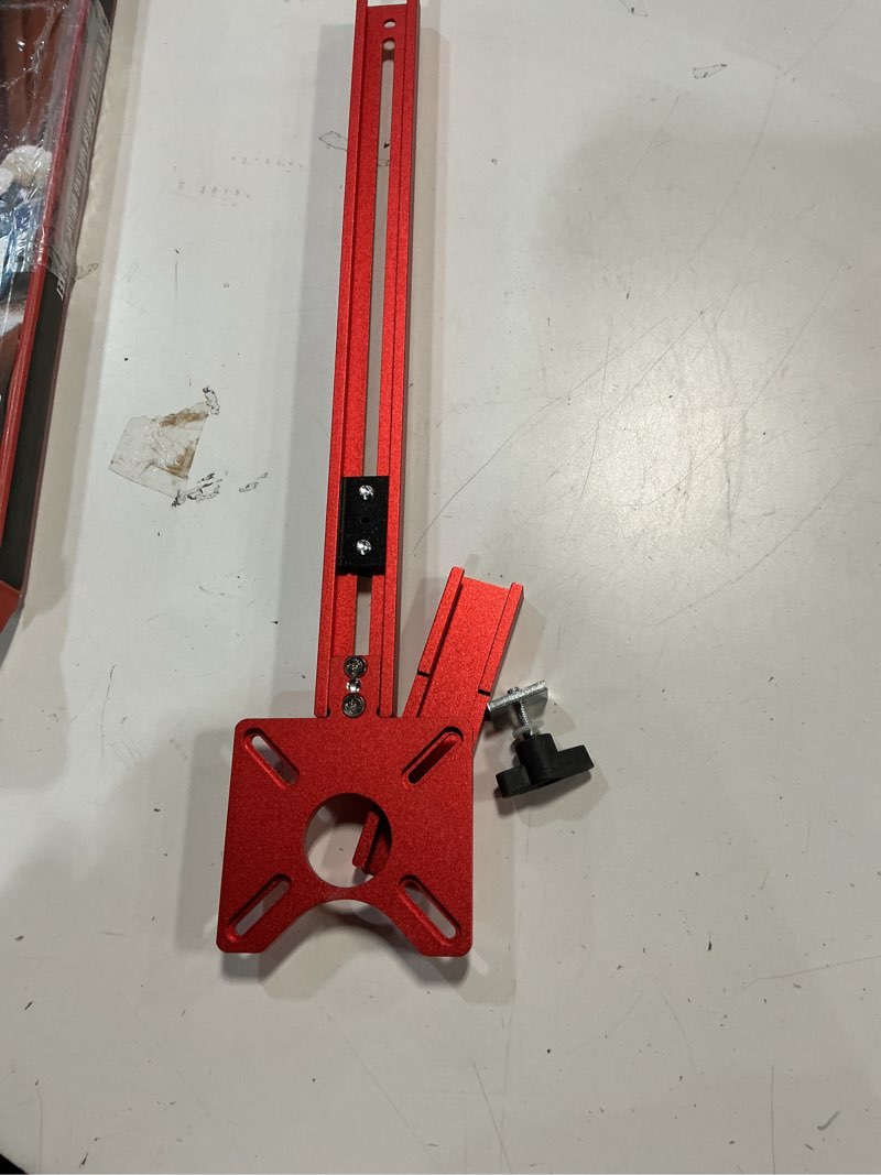 Condition photo showing Good Condition for New 4 in 1 Router Milling Groove Bracket, Aluminum Alloy Router Circle Cutting Jig, Multifunctional Router Guide for Cutting Circles, Adjustable Router Jig Tool for Woodworking (Rose Red) Standard Size Red