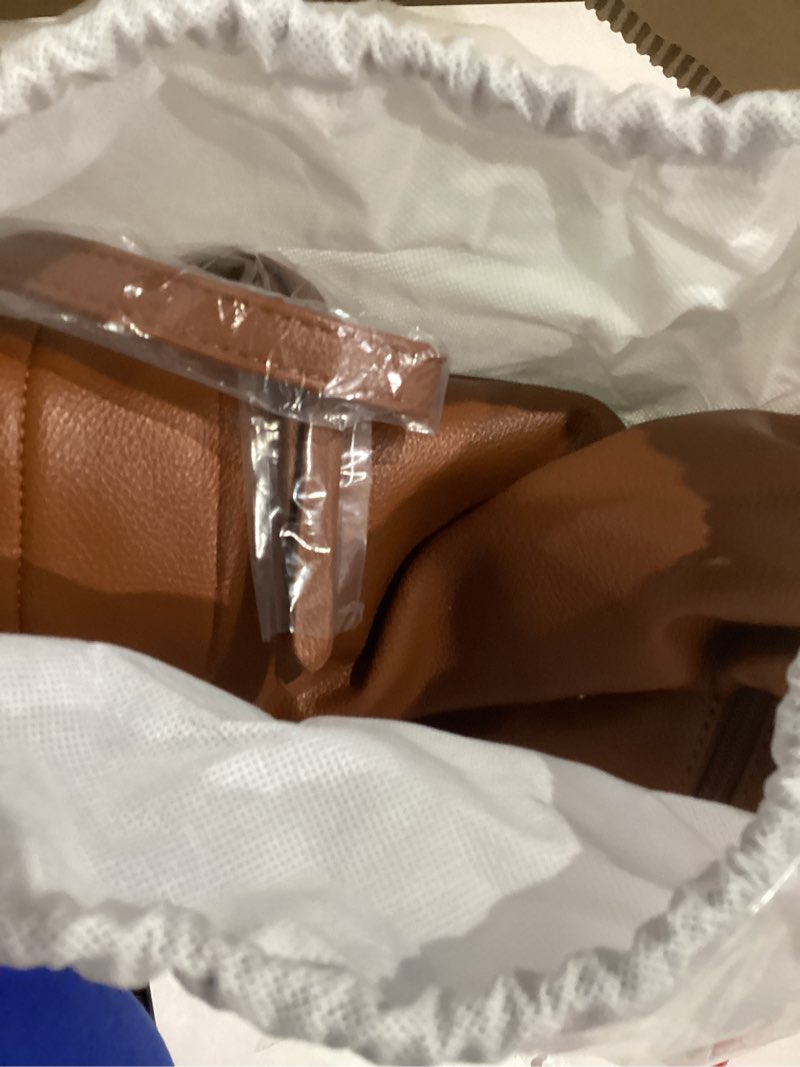 Condition photo showing Good Condition for miss fong Diaper Bag Tote Leather Diaper Bag Backpack, Large Capacity Mommy Bag Hospital Bag, 12 Pockets Travel Diaper Tote with Changing Pad?Stroller Straps & Insulated Pockets for Mom & Dad-Brown