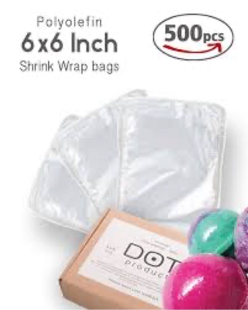 6x6 Inch heat Shrink bag Odorless 500Pcs