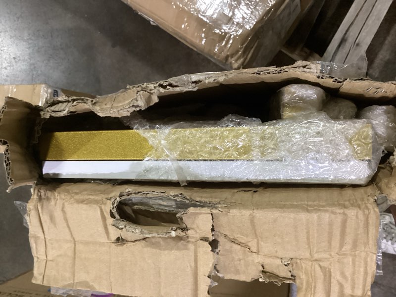 Condition photo showing Good Condition for Clothing Store Simple Wall Mounted Metal Display Rack, Window Hanging Garment Racks, U-shaped Shelf, Wedding Dress Organization, Home Clothes Rod Storage Towel Rack (Gold C, 39" L) 39" L Gold C