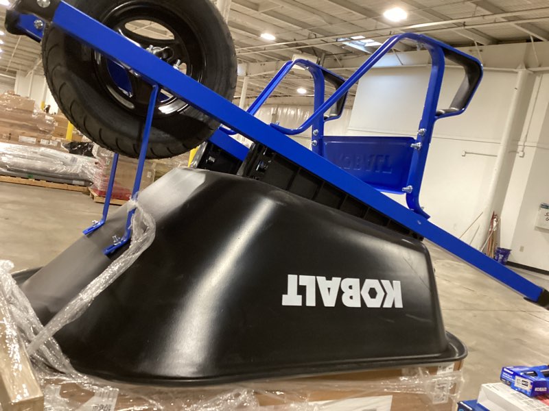 Condition photo showing New/Like New for kobalt 6-cu ft 1 wheel high-density poly push wheelbarrow