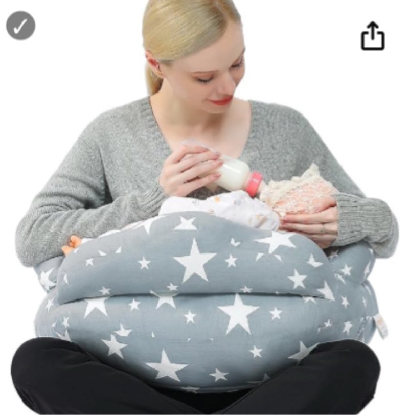 chilling home nursing pillow for breastfeeding, adjustable nursing pillow breast feeding pillow bottle feeding more support for mom and baby, breastfeeding essentials for newborn,removable cover