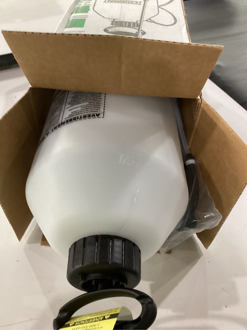 Condition photo showing New/Like New for chapin 16200 pump sprayer, 2-gallon, lawn & garden translucent poly tank, adjustable cone nozzle, ergonomic handle & in-tank filter for herbicides, pesticides & fertilizers 2 gal sprayer