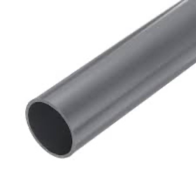 MECCANIXITY 1.5 Inch PVC Rigid Tube Round Pipe 34.2mm ID 38mm OD 500mm Dark Grey High Impact for Wat