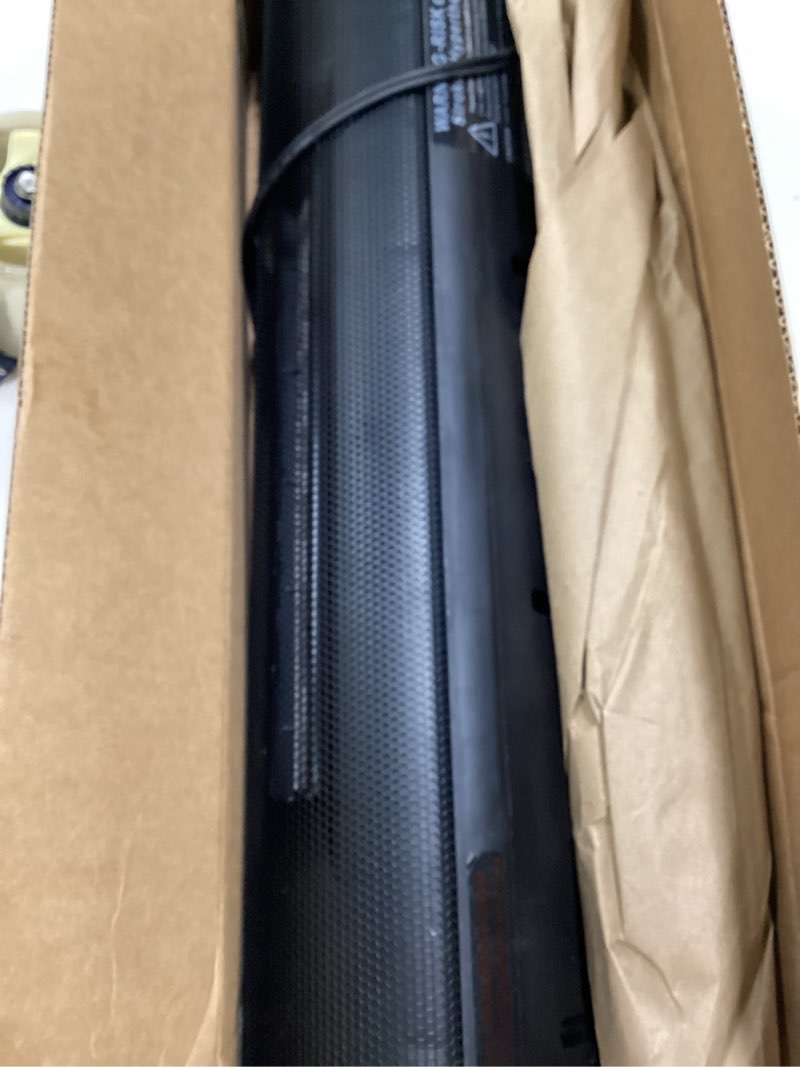 Condition photo showing As Is for Amazon Basics 28" 60-Degree Oscillating Tower Fan for Bedroom, Living Room, Office, With 3 Speeds, Intuitive Mechanical Control, Black, 35W, 27.8"H x 9.4"D x 9.4"W 28" - Mechanical Control