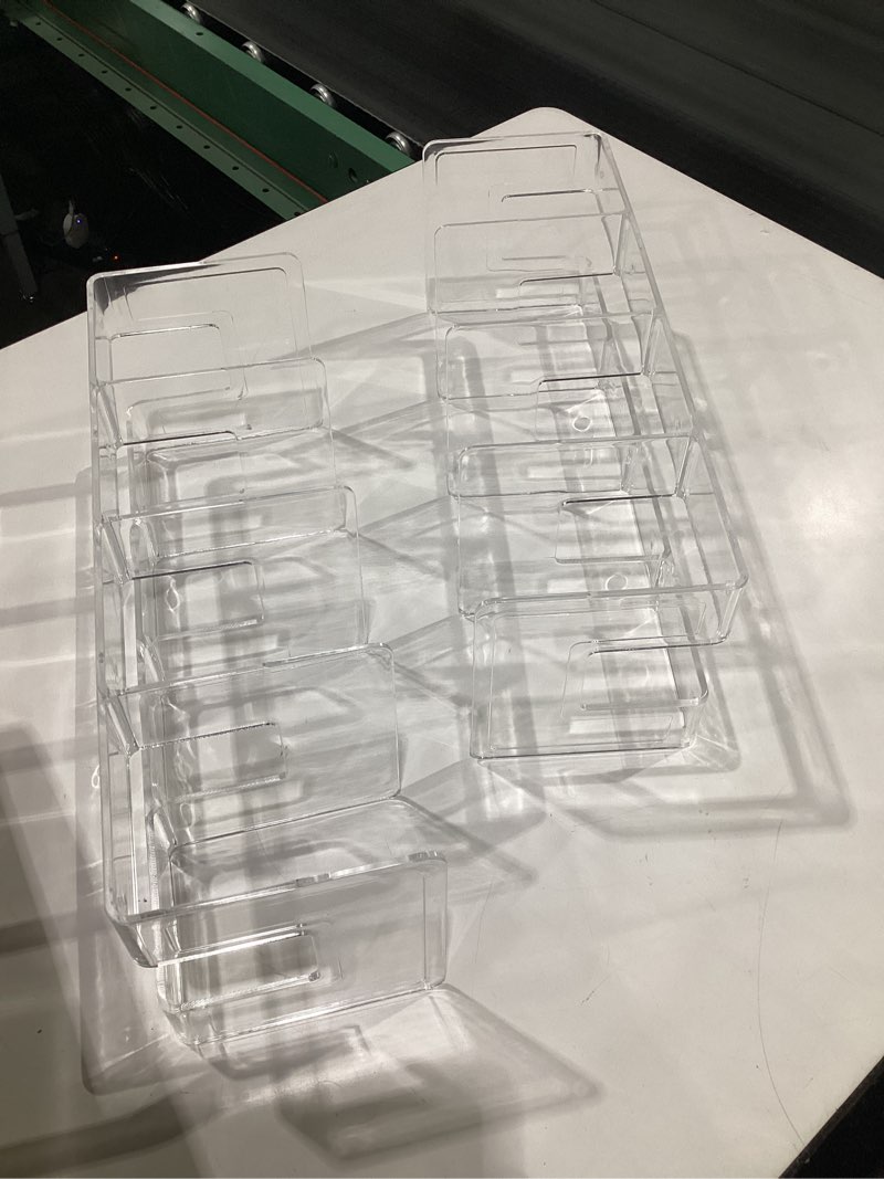 Condition photo showing Good Condition for 2 Pack Acrylic Purse Organizer for Closet, 8-Slot Bag & Purse Organizer, No Assembly, Clear Handbag Storage Shelf .for Shelf Divider Handbags, Clothes, Sweater