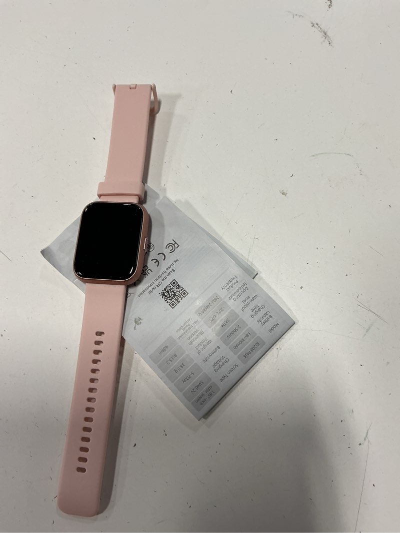 Condition photo showing Good Condition for smart watches for women, 1.85" hd alexa smart watch for android phones & iphones with calls/messages/reminders, 3atm 120+ sport modes fitness tracker watch for women with heart rate/sleep/spo2 monitor pink