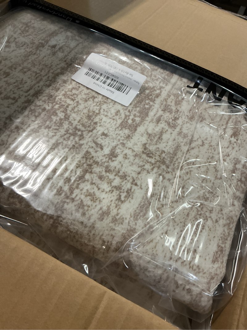 Condition photo showing Good Condition for Washable Area Rug 8x10, Large Soft Rugs for Living Room Vintage Beige Carpet 8x10 Area Rugs for Bedroom Dining Room Non-Slip Stain Resistant Under Table Rug Beige 8' x 10' (Rectangular)