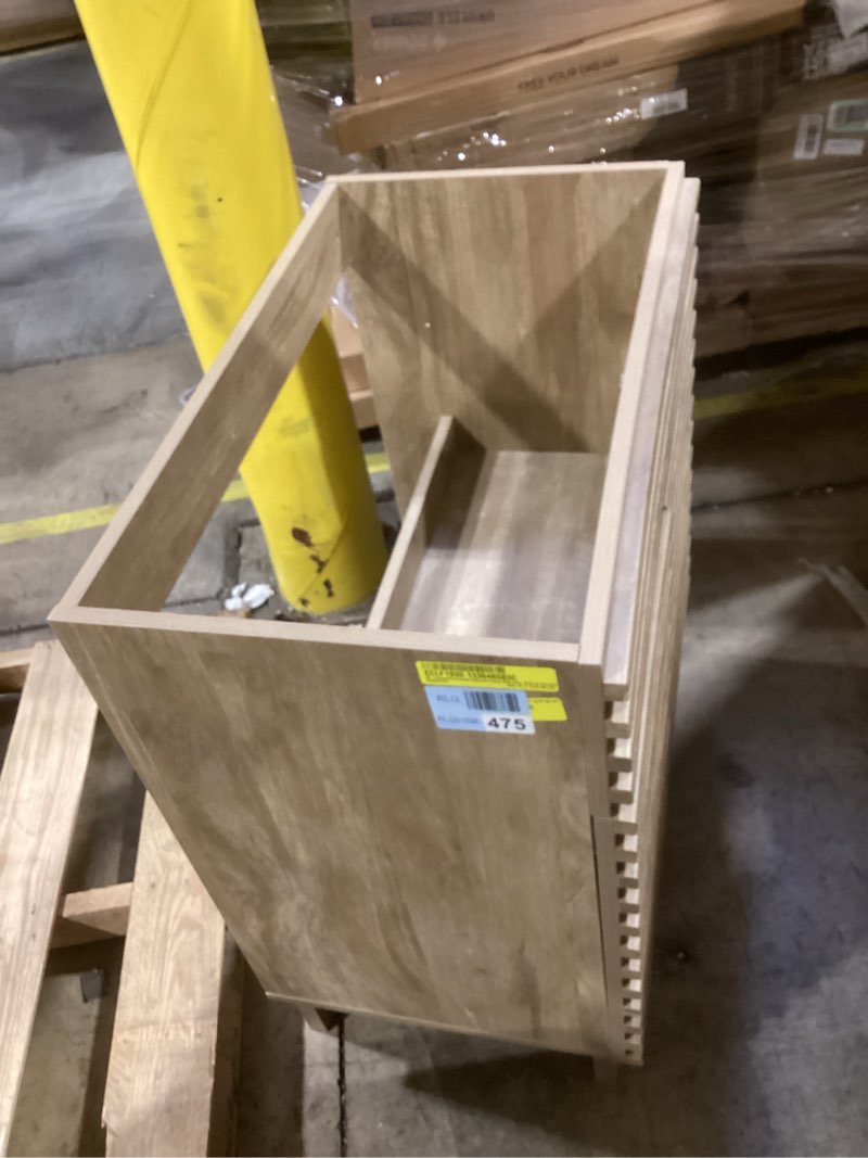 Condition photo showing As Is for Modway Render 36" Bathroom Vanity Cabinet in Oak - Sink Basin Not Included