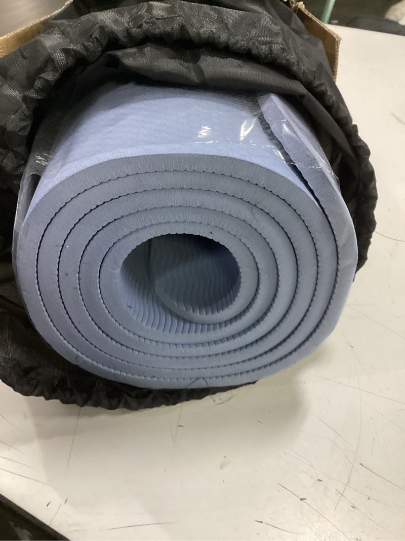 Condition photo showing As Is for YOTTOY Yoga Mat, 72"x 32"x1/3" Extra Wide Non-Slip Exercise Fitness Yoga Mats,Eco-Friendly TPE Exercise Mats for Women Men Home Workout with Strap Bag Nile 72x32x1/3