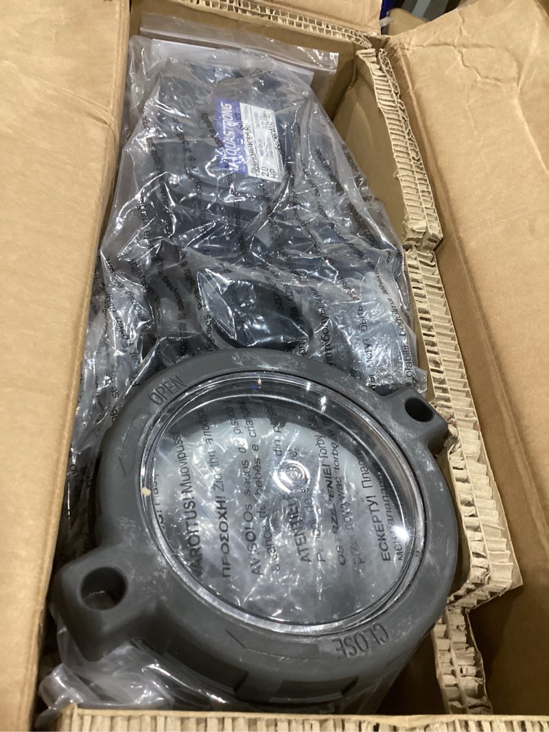 Condition photo showing As Is for aquastrong in/above ground pool pump, high flow (dual speed, 2hp, 5186 gph, 115v) dual speed+115v 2hp