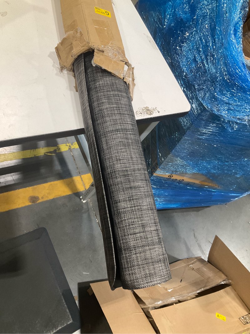 Condition photo showing Good Condition for office chair mat for low pile carpet with lip, 48" x 60" clear plastic heavy duty floor protector, smooth glide desk chair mat for rolling chairs, computer chair mat for home office, gaming-black 48"x 60"