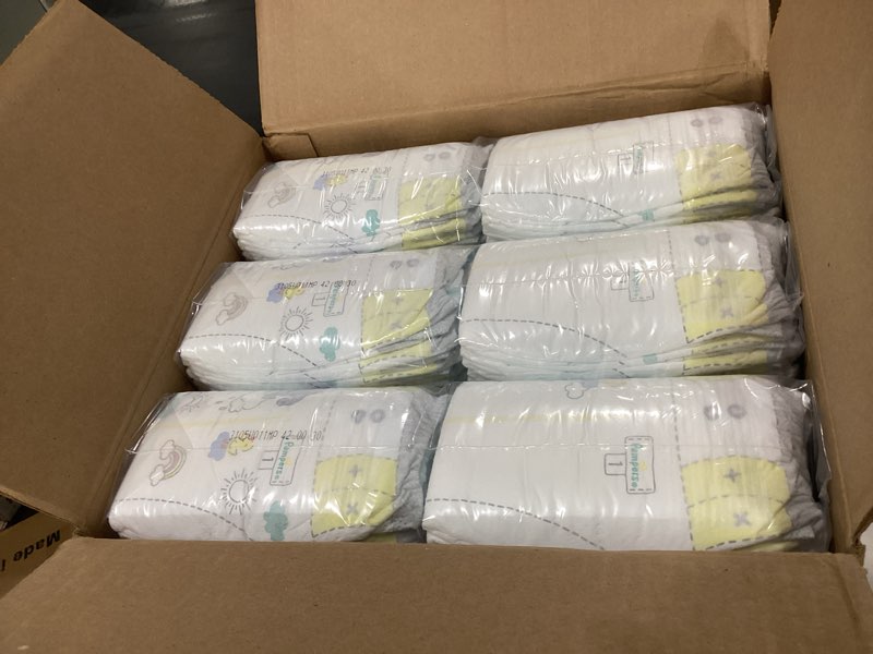 Condition photo showing New/Like New for Pampers Swaddlers Diapers Size 1  198 Count (Select for More Options)