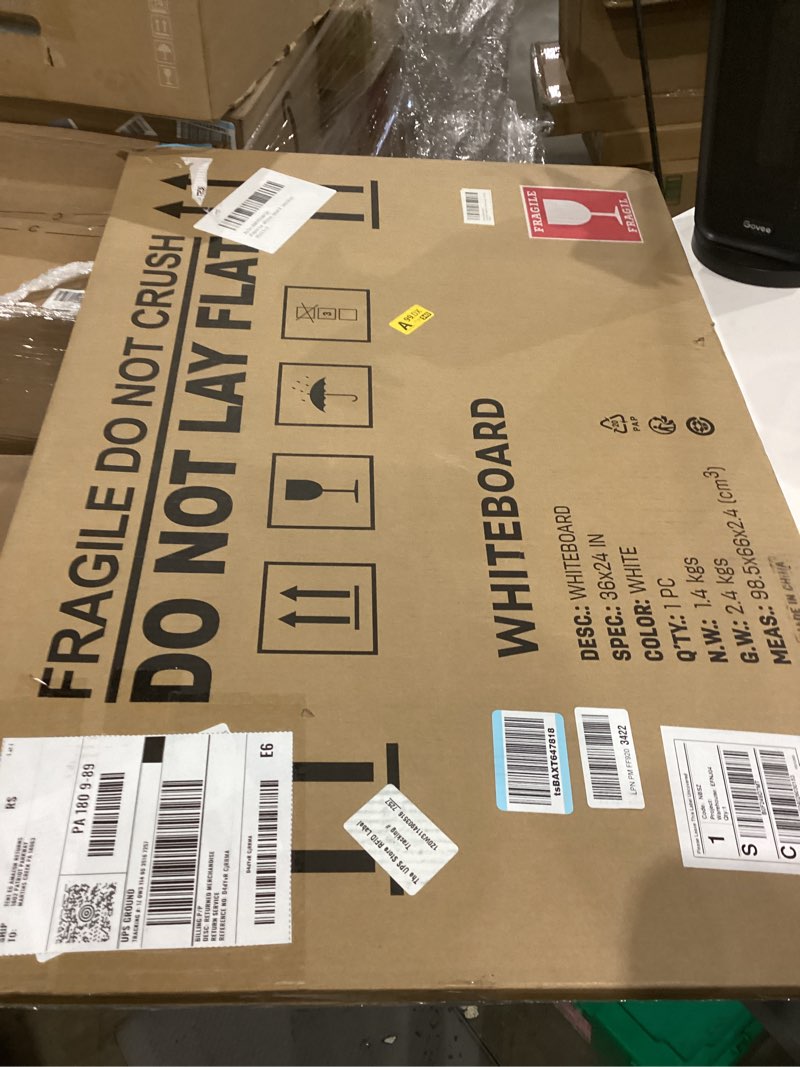 Condition photo showing Good Condition for 36"x24" White Board for Wall, Aluminum Frame Dry Erase Board, Hanging Magnetic Whiteboard with 1 Eraser & 2 Markers & 4 Magnets for Home, School, Office, Dorm Room, Classroom