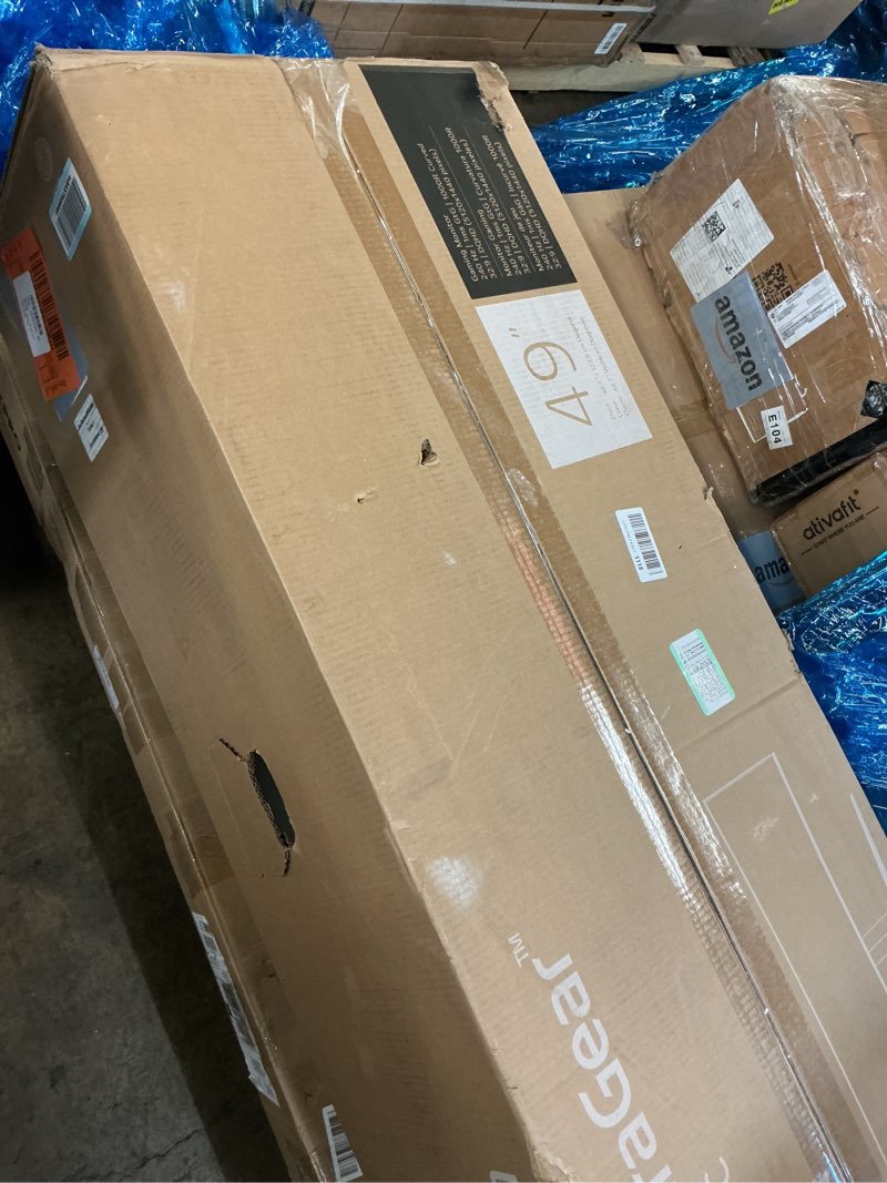Condition photo showing As Is for LG 49" Ultragear DQHD (5120x1440) Curved Gaming Monitor, 240Hz, 1ms, VESA DisplayHDR 1000, HDMI 2.1, DisplayPort, 4-Pole HP Out DTS HP:X, AMD FreeSync Premium Pro, Tilt/Swivel/Height Stand, Black 49 Inch 240Hz