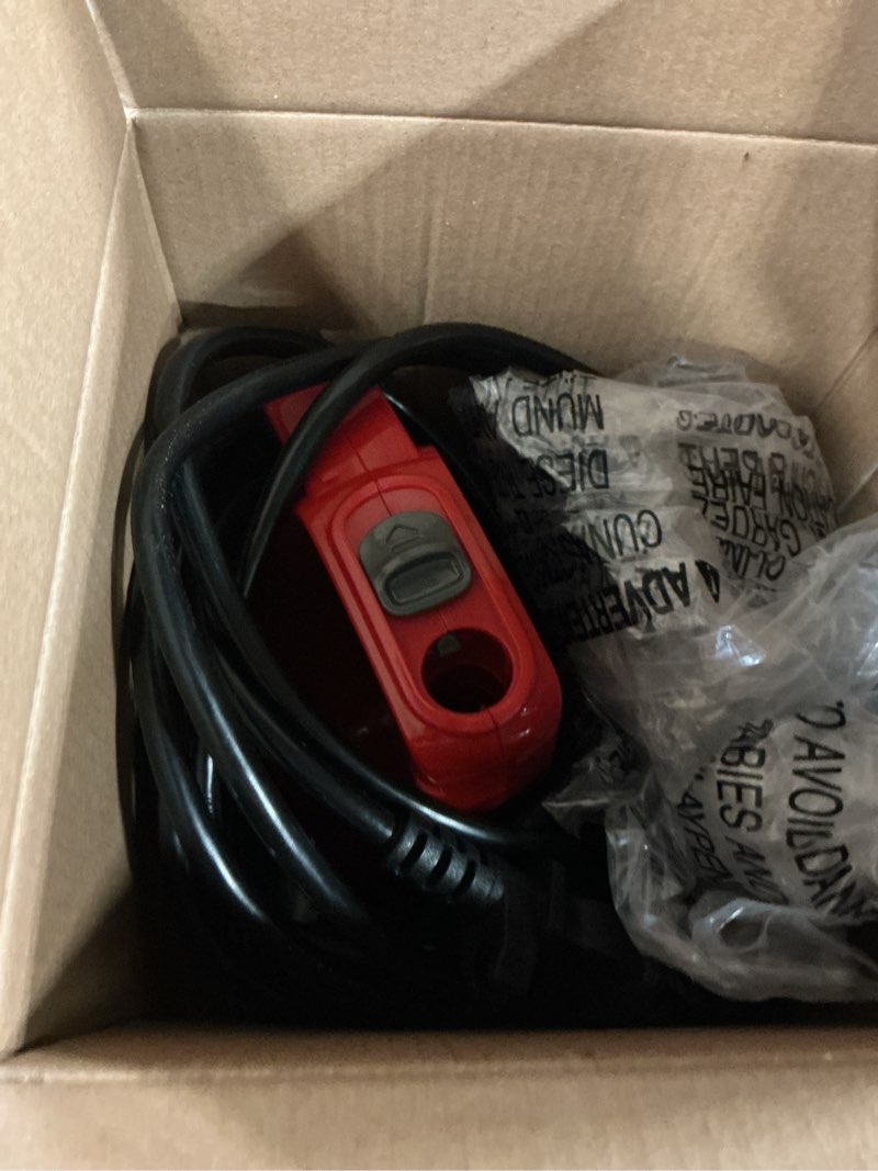 Condition photo showing As Is for vibe 3-in-1 bagless lightweight corded stick vacuum cleaner