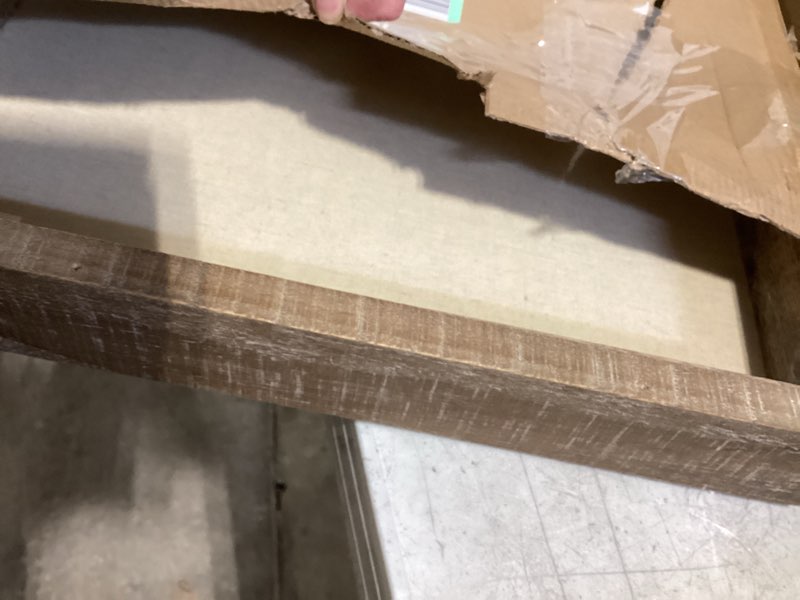 Condition photo showing As Is for shadow box rustic picture frame 16x20 natural wood display case for memorabilia, awards, medals, photos - barnwood barnwood 16x20