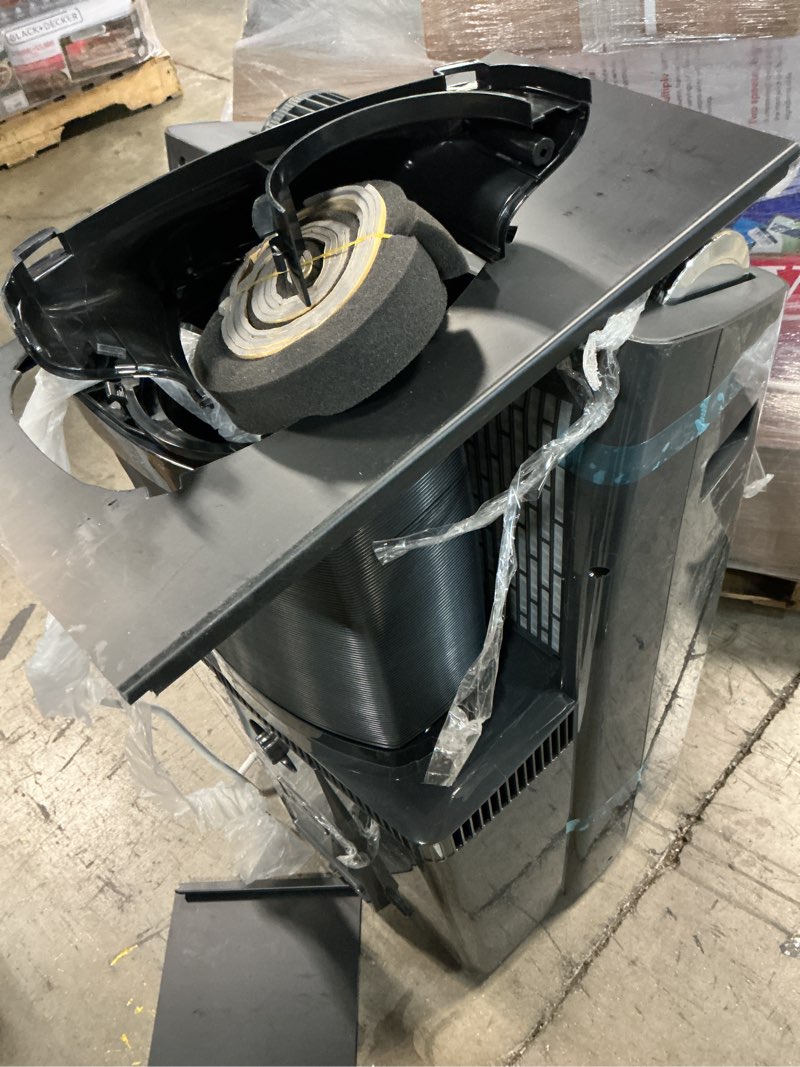 Condition photo showing As Is for  midea 10,000 btu doe duo smart inverter portable air conditioner, for spaces up to 450 sq. ft. (gray)