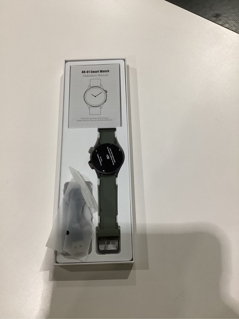 Condition photo showing New/Like New for Fitpolo Smart Watch for Men Women,1.3" AMOLED Touchscreen Fitness Tracker, Make/Answer Calls, Heart Rate SpO2 Monitor, IP68 Waterproof, Sleep & Activity Tracking Smartwatch for Android Phones iPhone Green