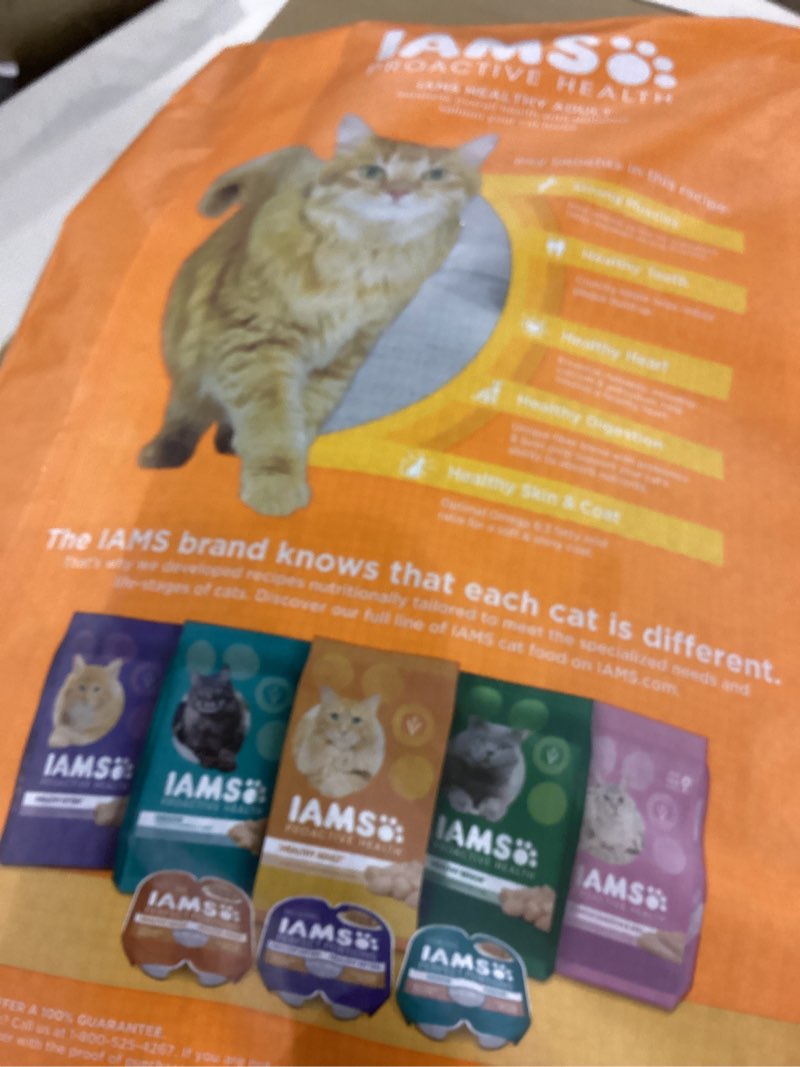 Condition photo showing Good Condition for IAMS Proactive Health Adult Healthy Dry Cat Food with Salmon, 16 lb. Bag