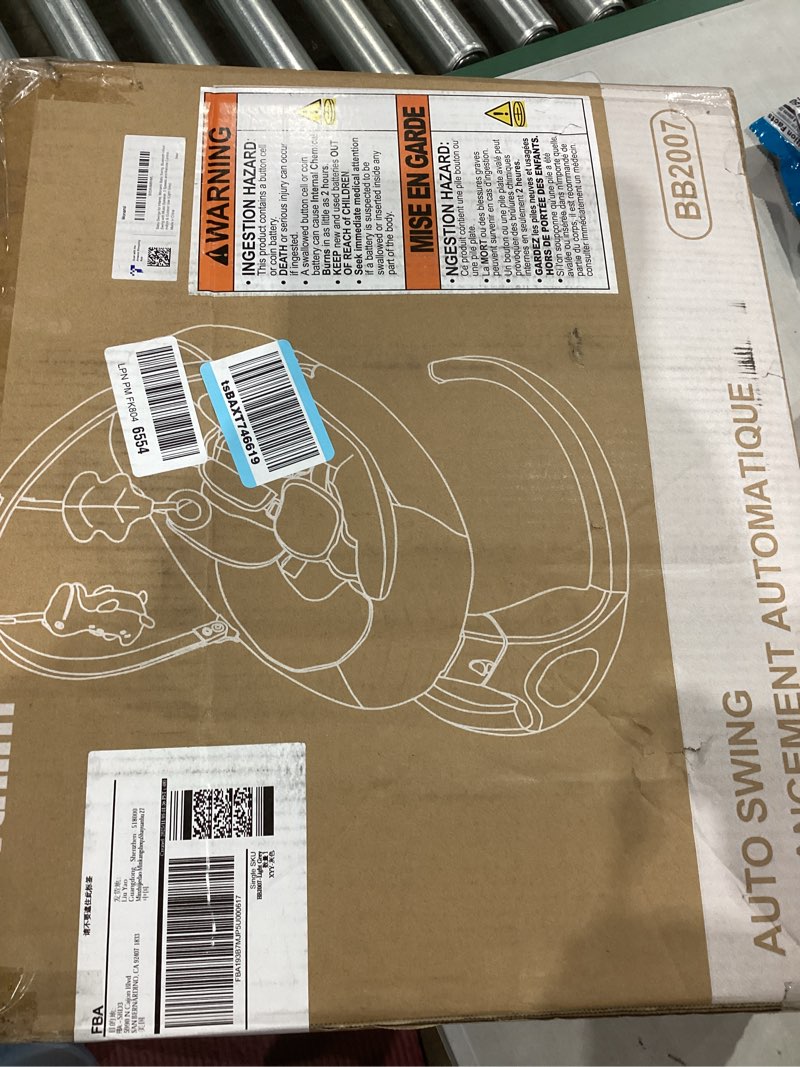 Condition photo showing Good Condition for Baby Swings for Infants, Monamii Baby Swing, Bluetooth Infant Swing with Music Speaker, 5 Speeds and Remote Control, Indoor & Outdoor Use (Light Grey)