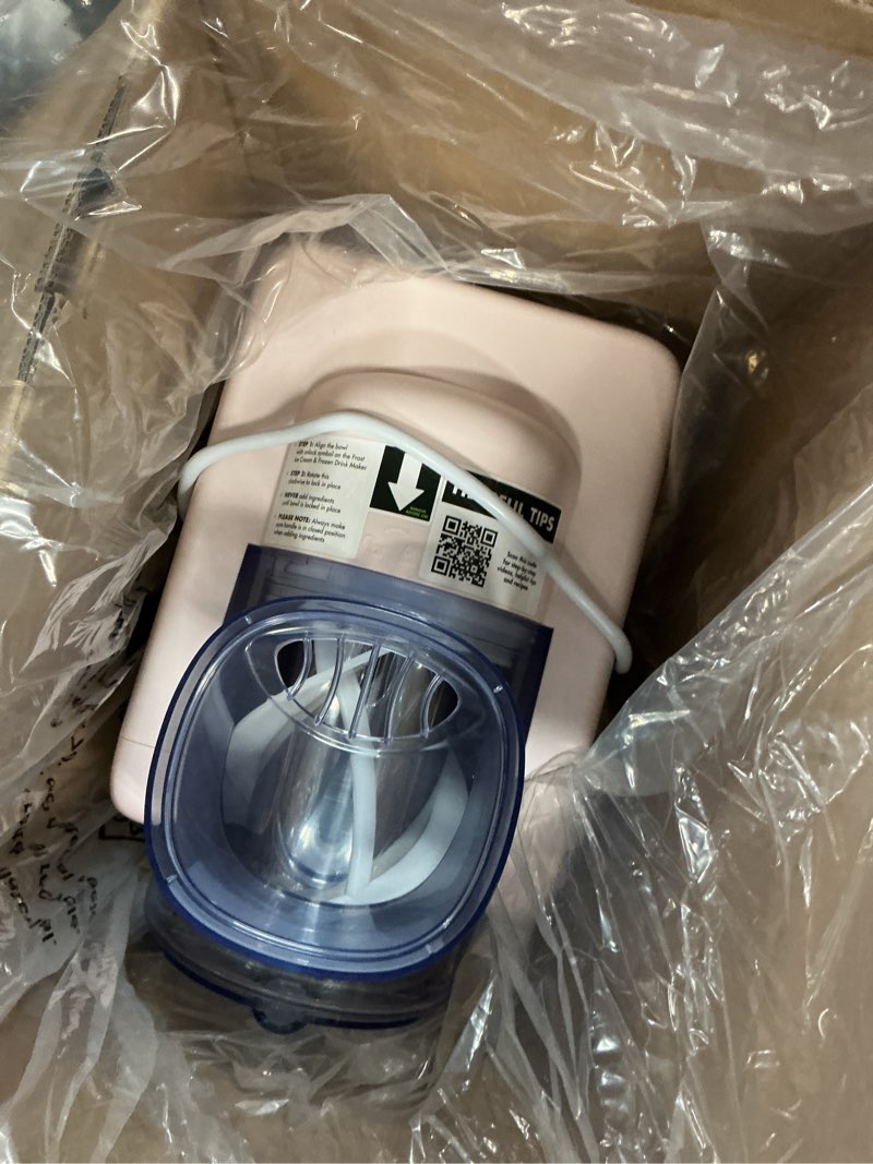 Condition photo showing Good Condition for GreenPan Frost Ice Cream Maker & Slushie Machine, Soft Serve, Sorbet, Margaritas, Milkshakes, Frozen Yogurt, No Pre-Freezing, Ready in 15 Mins, 6 Modes, 7 Textures, Self-Cleaning, Family Size, Pink 4 Pint Ice Cream & Frozen Drink Maker Strawberry Pink