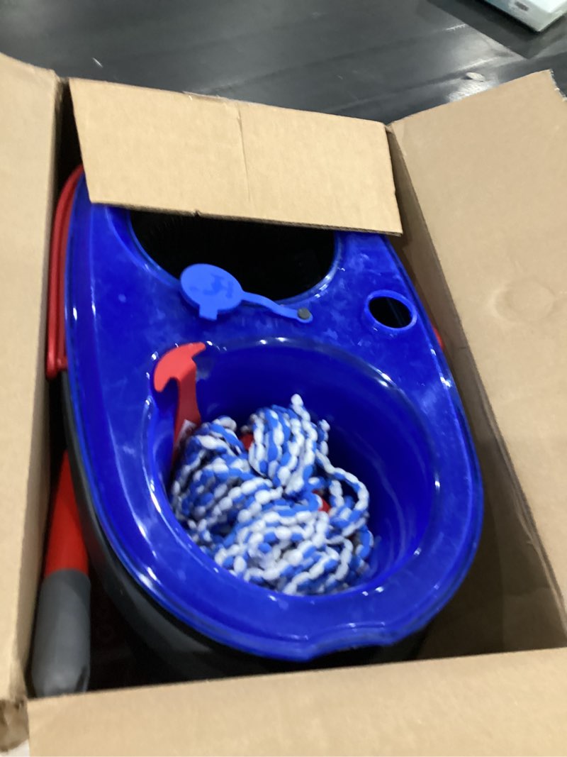 Condition photo showing As Is for O-Cedar RinseClean Spin Mop & Bucket System | Clean with Water | Removes 99% of Bacteria Plastic Rinseclean Spin Mop & Bucket Cleaning System