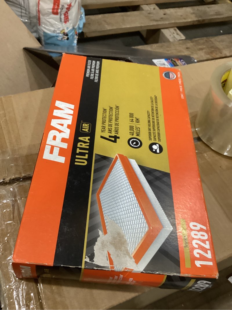 Condition photo showing As Is for fram ultra air xga12289  premium engine air filter for select lexus  subaru  and toyota vehicles